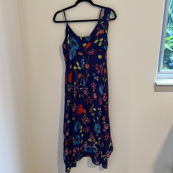 Parker Pippy Valencia Eclipse royal blue vibrant floral dress Womens Size 4 NWT - Picture 5 of 6